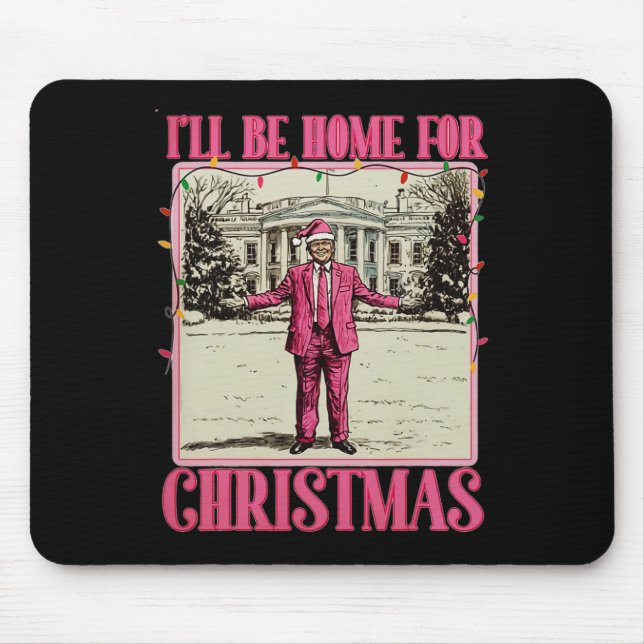 Mousepad Eu Estarei Em Casa Para Papais noeis De Natal Engr (Frente)