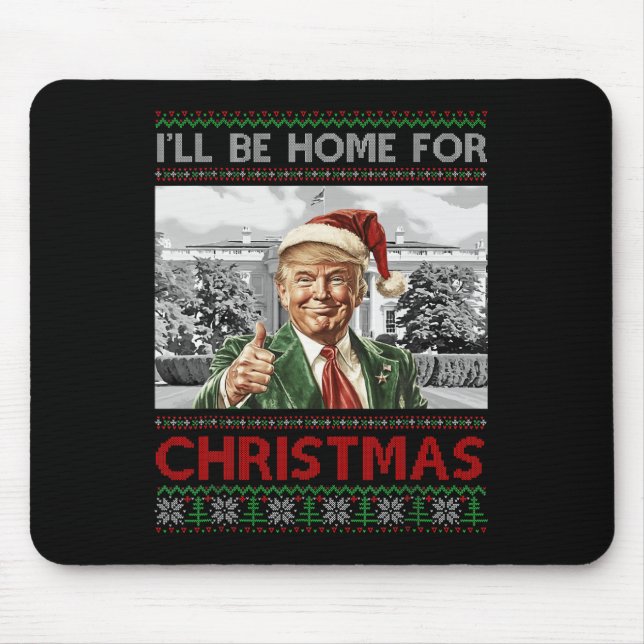 Mousepad Eu Estarei Em Casa Para Papais noeis De Natal Engr (Frente)