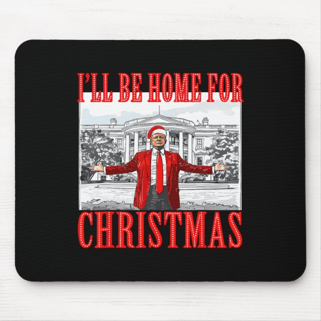 Mousepad Eu Estarei Em Casa Para Papais noeis De Natal Engr (Frente)