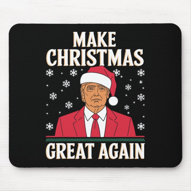 Mousepad Eu Estarei Em Casa Para Papais noeis De Natal Trum (Frente)