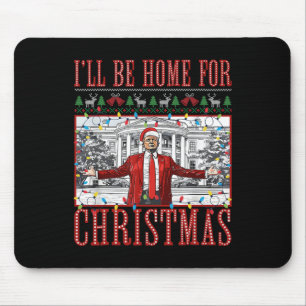 Mousepad Eu Estarei Em Casa Para Papais noeis De Suéteres F