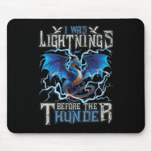 Mousepad Eu Estava Relâmpago Antes Do Dragão Fantasia.