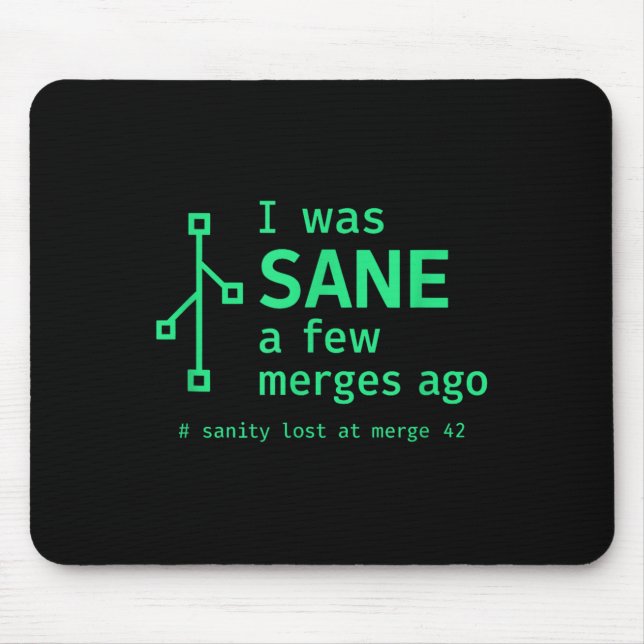 Mousepad Eu Estava Sane Algumas Fusões Ago Sarcastic Progra (Frente)