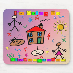 Mousepad Eu estou indo ao jardim de infância