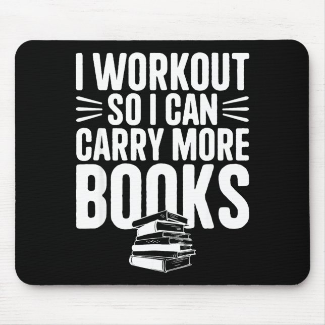 Mousepad Eu faço exercícios, posso carregar mais livros lei (Frente)
