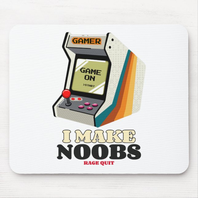 Mousepad Eu Faço Noobs Desistir com Raiva (Frente)