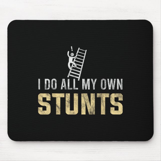 Mousepad Eu Faço Todos os Meus Próprios Estunts Caio da Esc (Frente)