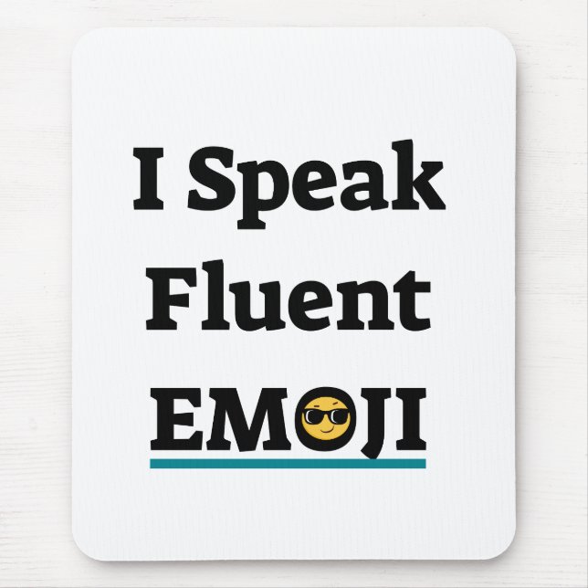 Mousepad Eu Falo Fluent Emoji (Frente)