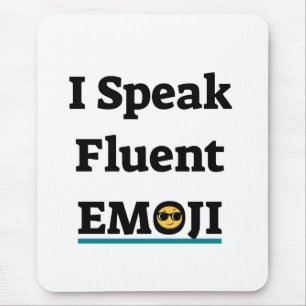 Mousepad Eu Falo Fluente Emoji