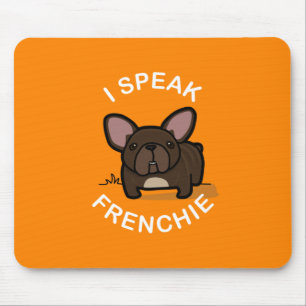 Mousepad Eu falo Frenchie - laranja