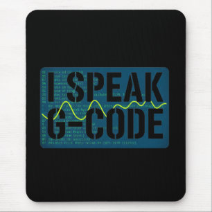 Mousepad Eu Falo G-Code Programador de Máquina CNC Engraçad