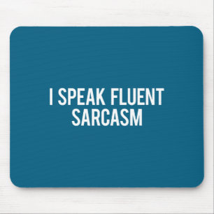 Mousepad Eu Falo Sarcasmo Fluente Presente Divertido Sarcás