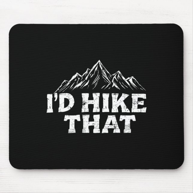 Mousepad Eu faria essa trilha de mochila engraçada de camin (Frente)