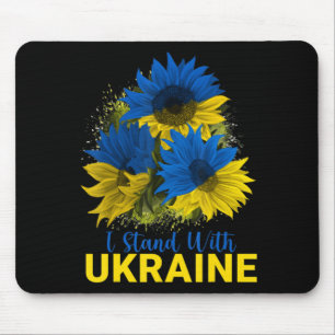 Mousepad Eu Fico Com A Ucrânia Bandeira De Girassol Paz Rei