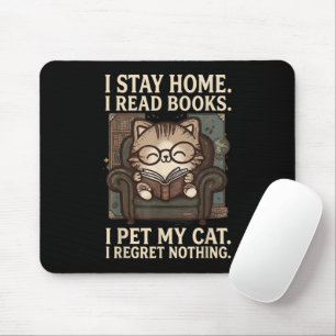 Mousepad Eu Fico Em Casa Eu Leio Livros Eu Faço Carinho No 