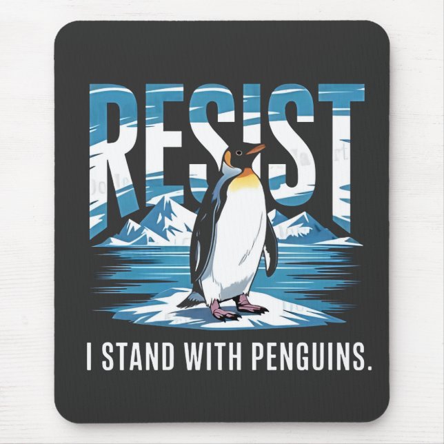 Mousepad Eu fiquei com os pinguins (Frente)