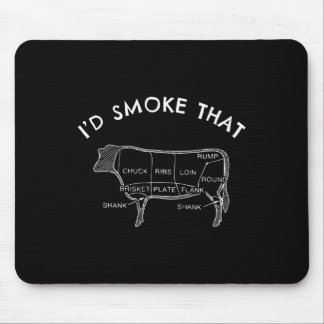 Mousepad Eu Fumaria Aquela Vaca Engraçada Fumando O Present