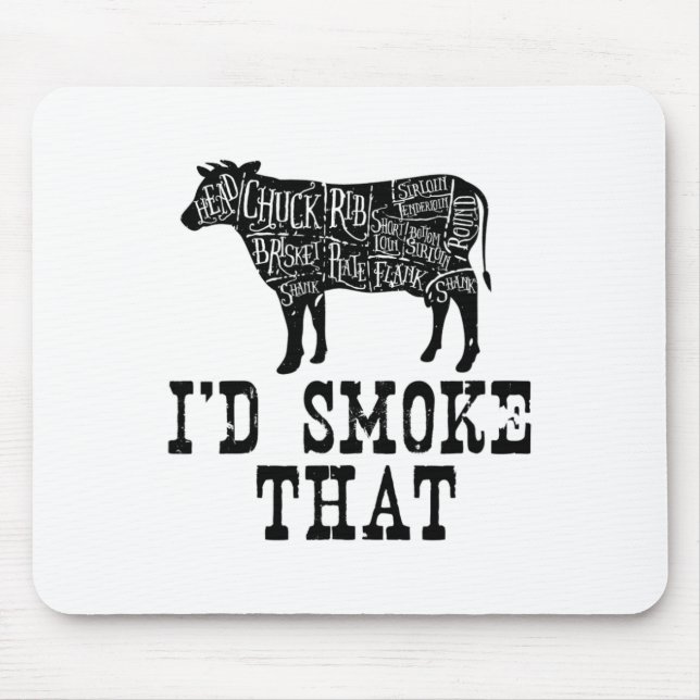 Mousepad Eu Fumaria Aquela Vaca - Roupa De Grelha Para Chur (Frente)