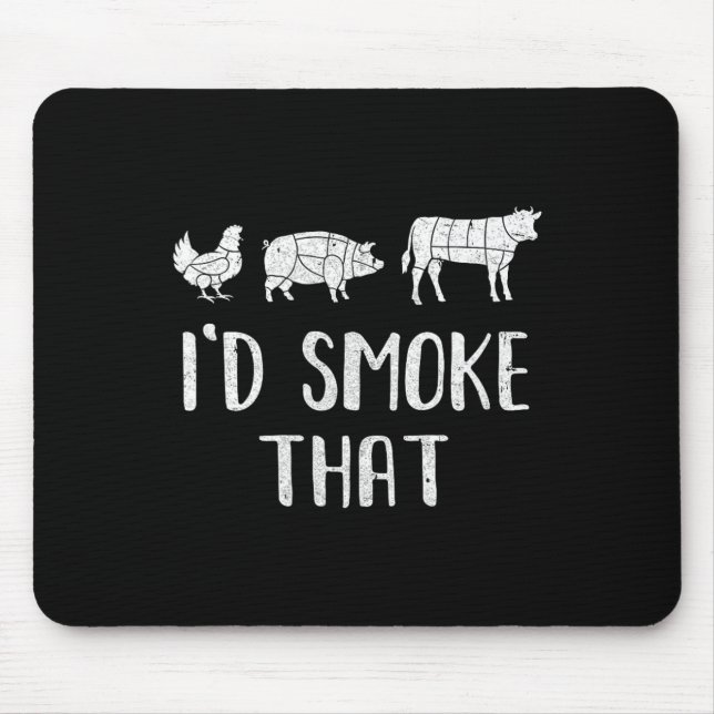 Mousepad Eu Fumaria Aquele Chef Fumante De Churrasco Divert (Frente)