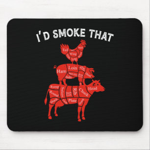 Mousepad Eu Fumaria Aquele Churrasco De Churrasco Fumante.