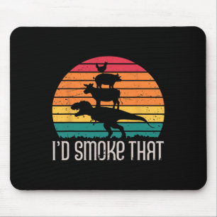 Mousepad Eu Fumaria Aqueles Dinossauros Churrascos Grelando
