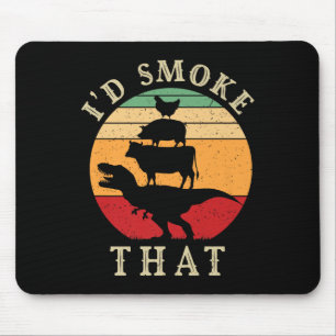 Mousepad Eu Fumava Aquele Churrasco Engraçado Grelha Fumant