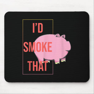 Mousepad Eu Fumava Aquele Engraçado Churrasco Fumante Barbe