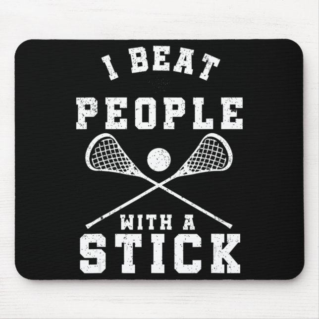 Mousepad Eu Ganhei Pessoas Com Um Jogador De Lacrosse De Pi (Frente)