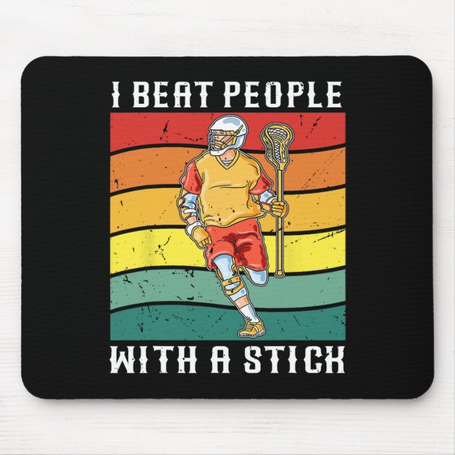 Mousepad Eu Ganhei Pessoas Com Um Jogador De Lacrosse Engra (Frente)