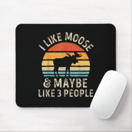 Mousepad Eu Gosto de Alces E Talvez Goste de 3 Pessoas Cerv