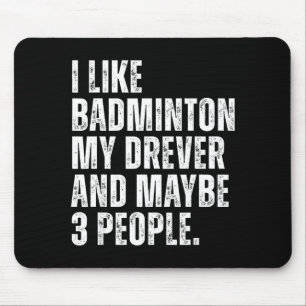 Mousepad Eu Gosto de Amante de Badminton Drever Dono de Cac