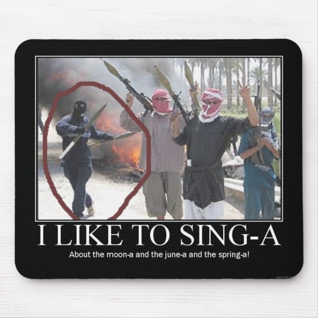 Mousepad Eu gosto de cantar-um (os terroristas) (Frente)