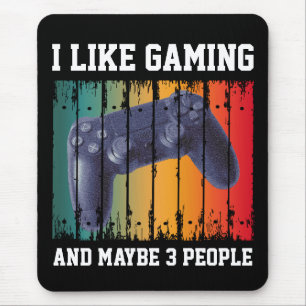MOUSEPAD EU GOSTO DE JOGOS E TALVEZ 3 PESSOAS