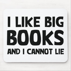 Mousepad Eu gosto de livros grandes