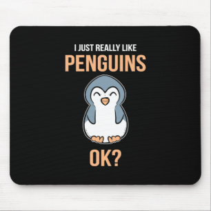 Mousepad Eu Gosto Muito De Pinguim