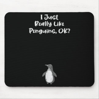 Mousepad Eu Gosto Muito De Pinguins Engraçado Citação