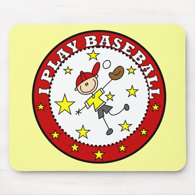 Mousepad Eu Jogo Beisebol Masculino (Frente)