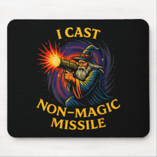Mousepad Eu Lanço Míssil Não Mágico Paródia de Feiticeiro M