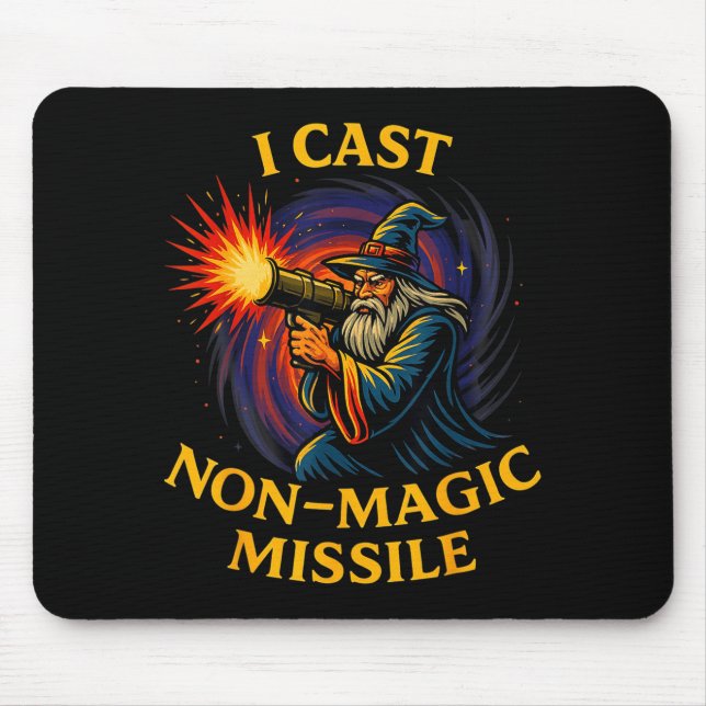 Mousepad Eu Lanço Míssil Não Mágico Paródia de Feiticeiro M (Frente)