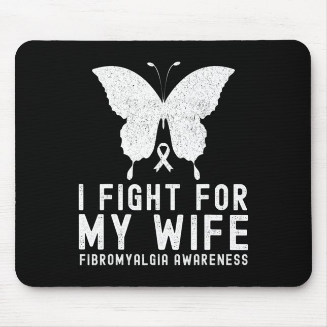 Mousepad Eu Luto Pela Minha Esposa Fibromialgia Sensibiliza (Frente)