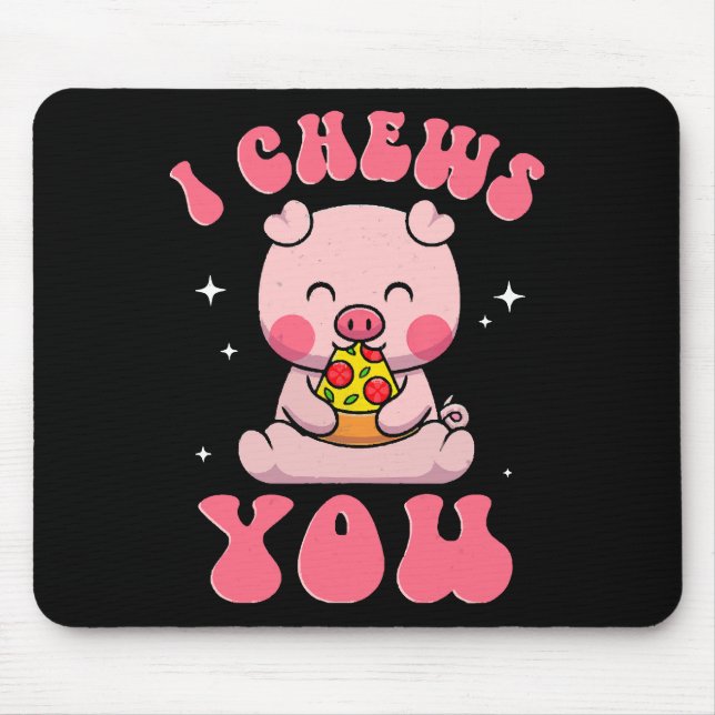 Mousepad Eu Mastigo Sua Pizza (Frente)