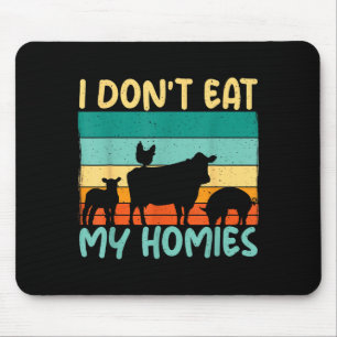 Mousepad Eu Não Como Meus Amigos Amante de Animais Amante d