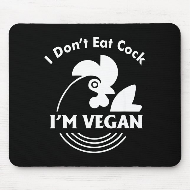 Mousepad Eu Não Como Sou Vegano Camisa Divertida Vegana (Frente)