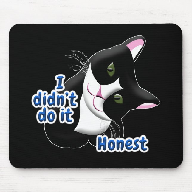 Mousepad Eu não fiz isso Cat (Frente)