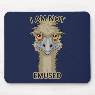 Mousepad Eu Não Sou Embutido Engraçado Emu Pun