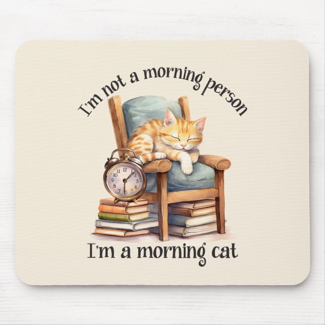 Mousepad Eu não sou uma pessoa da manhã (Frente)