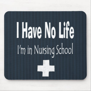 Mousepad Eu não tenho nenhuma vida onde eu estou na escola