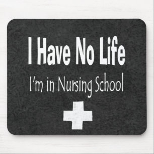 Mousepad Eu não tenho nenhuma vida onde eu estou na escola