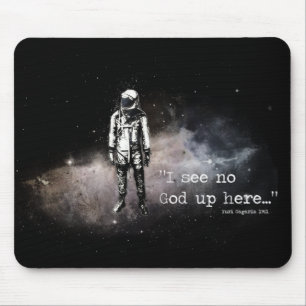 Mousepad Eu não ver nenhum deus acima aqui
