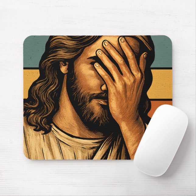 Mousepad Eu Nunca Disse Que Jesus Meme É Um Cristão Engraça (Com mouse)